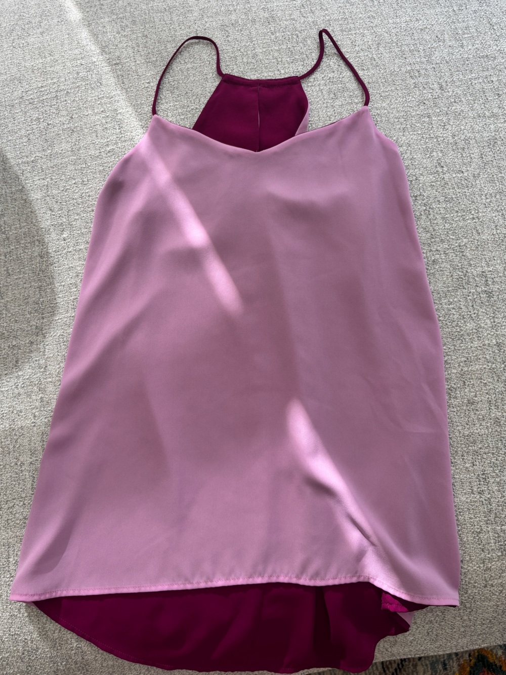 Reversible Pink Spaghetti Strap Top